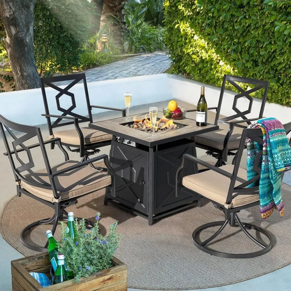 طقم أثاث خارجي مكون من 5 قطع م - مراجعة Outdoor Furniture Fire Pit Set وسعره